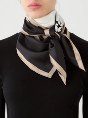 AfterSki Silk Scarf Black