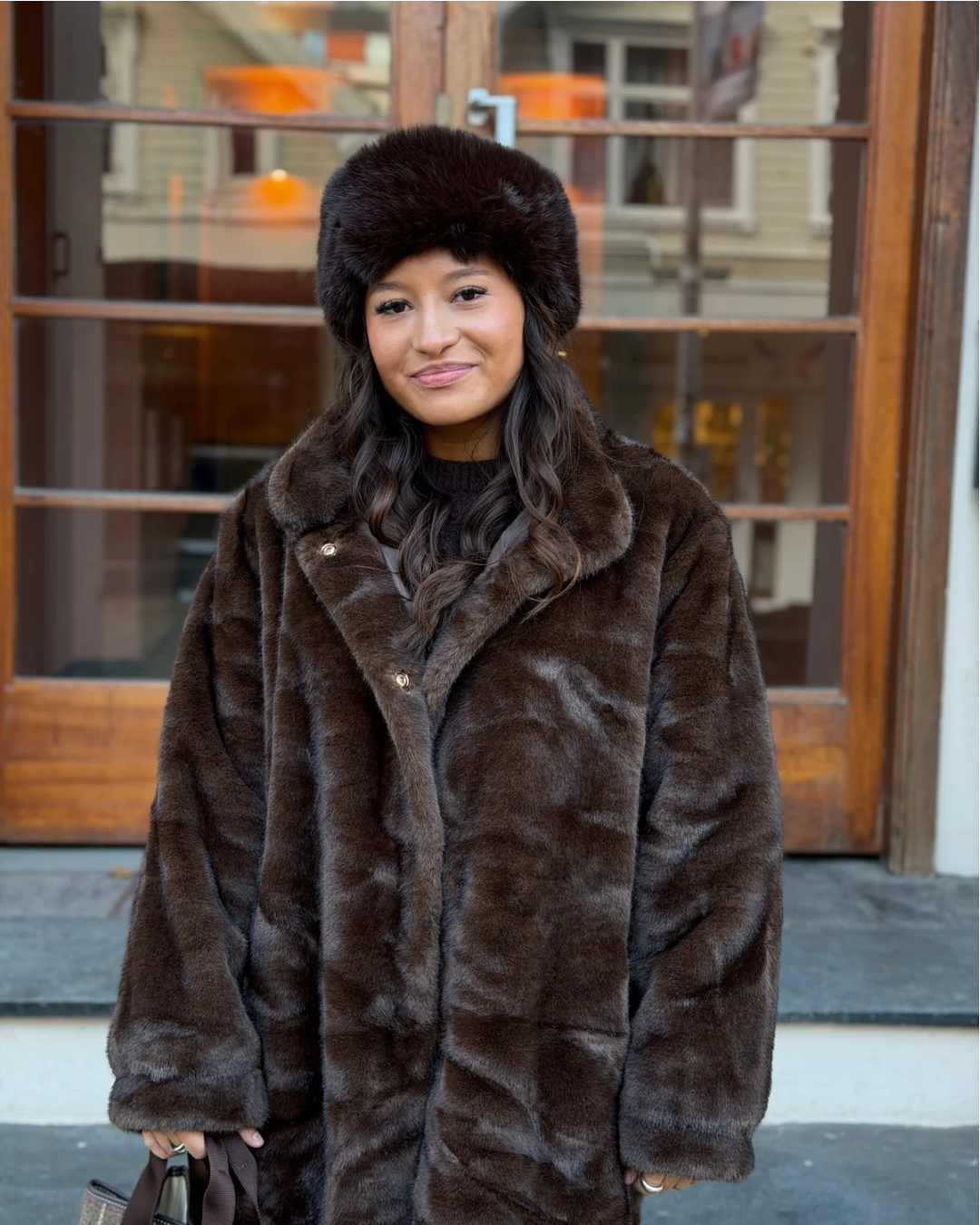 Faux Fur Head Band Cocoa