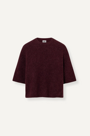 Madina Short Sleeve Knit Burgundy