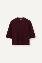 Madina Short Sleeve Knit Burgundy