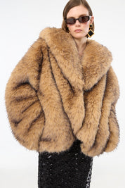Faux Fur Jacket Nougat