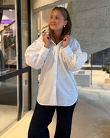 Compact Poplin Pleated Sleeve Shirt Bright White