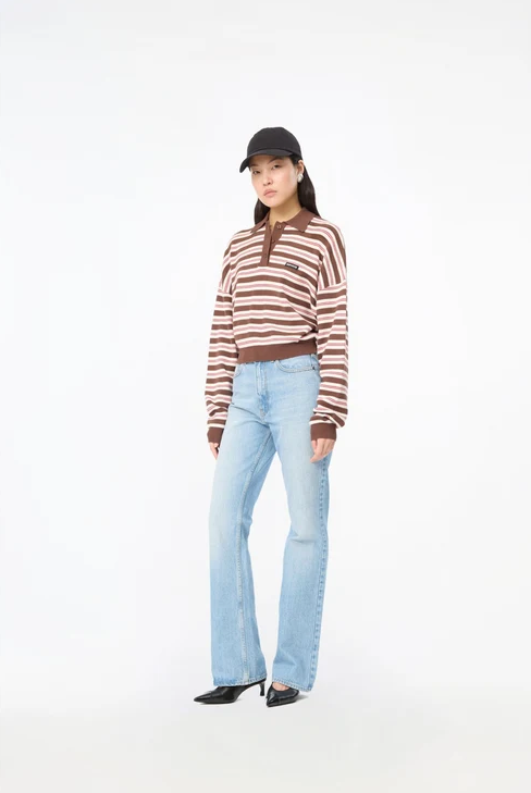 Slinky Knit Polo Shaved Chocolate