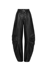 LEATHER CARGO PANTS