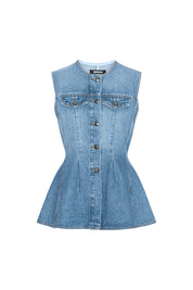 Flared Denim topp