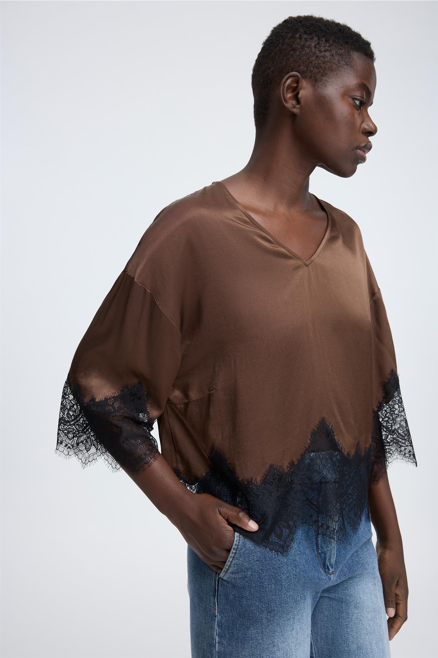 Cafira Top Brown