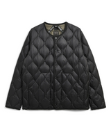 Crew Neck Tapered Down Jacket Black