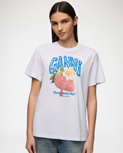 Basic Cotton Jersey Strawberry White