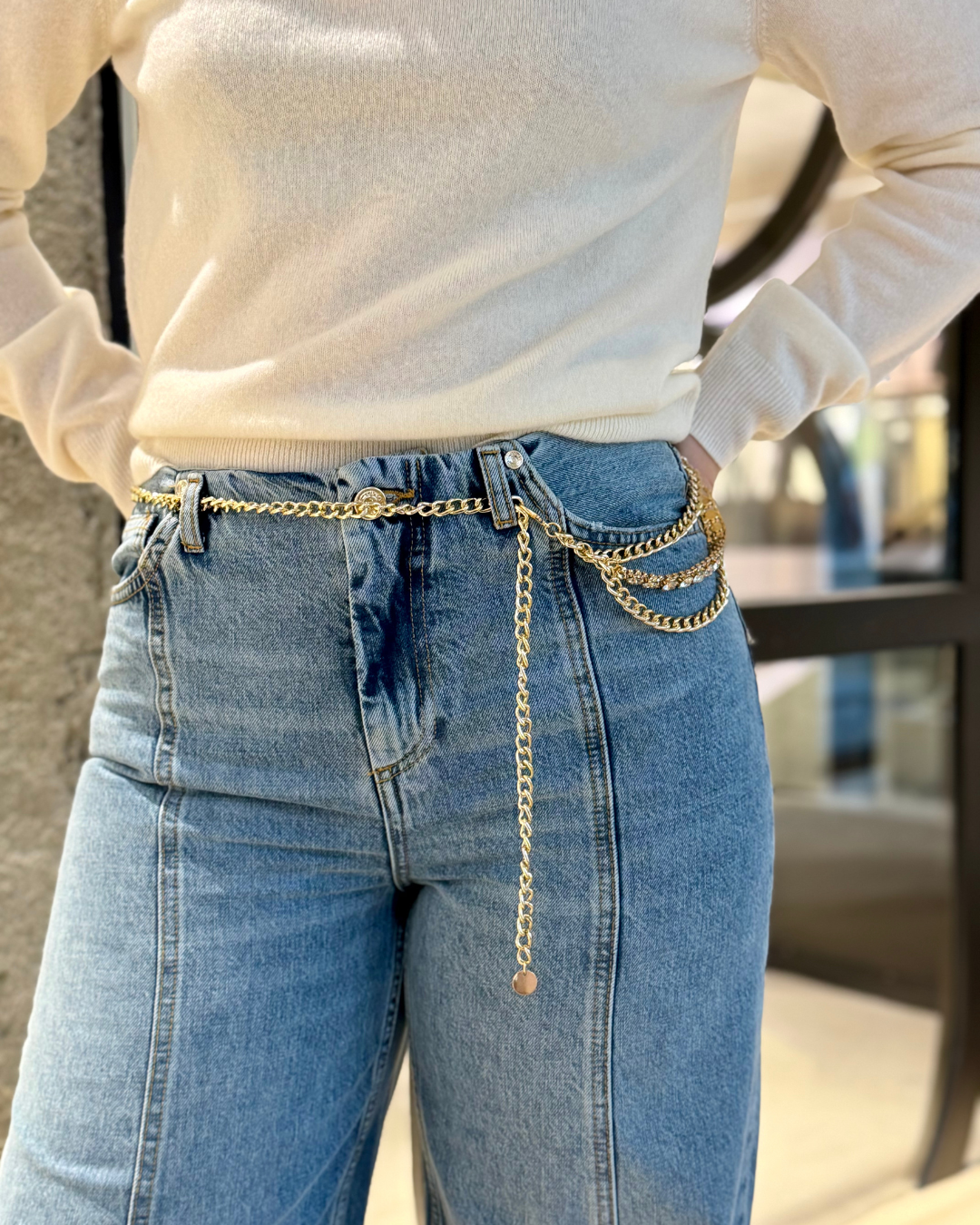Flare Seam Light Denim