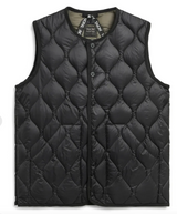 Military Crew Neck Down Vest Black