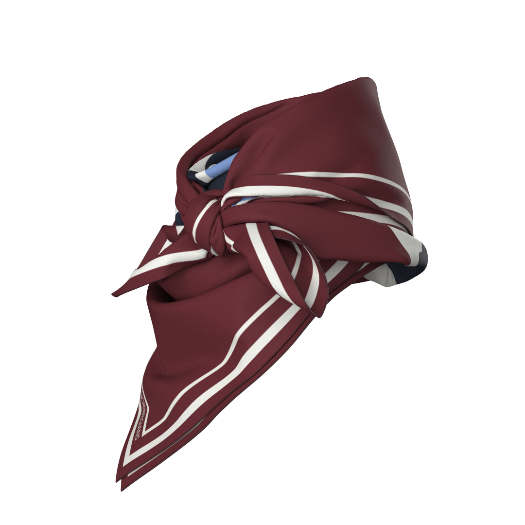 AfterSki Silk Scarf Burgundy