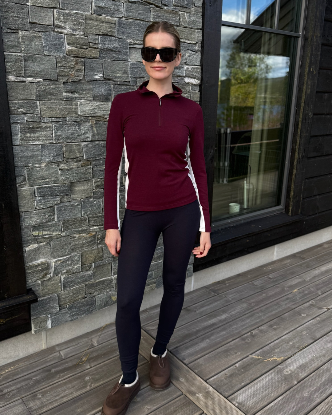 Voss Solid Leggings Navy Blue