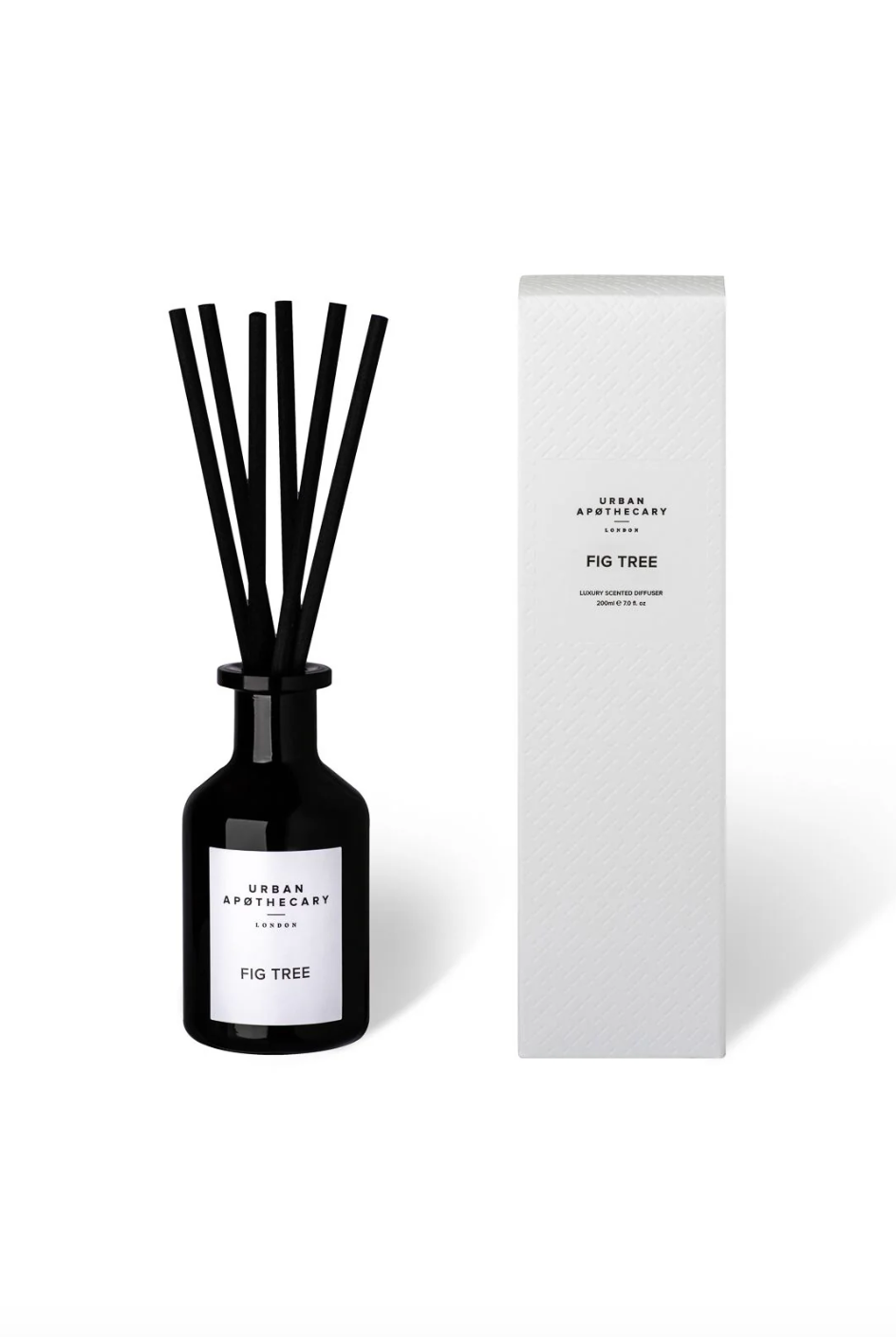 Black Glass Diffuser 200ml - Fig Tree