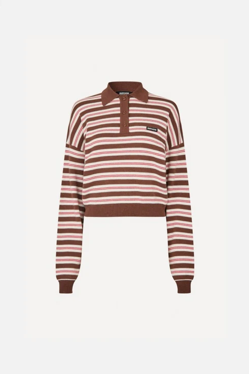 Slinky Knit Polo Shaved Chocolate