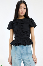 Ruched Puff Sleeve Top