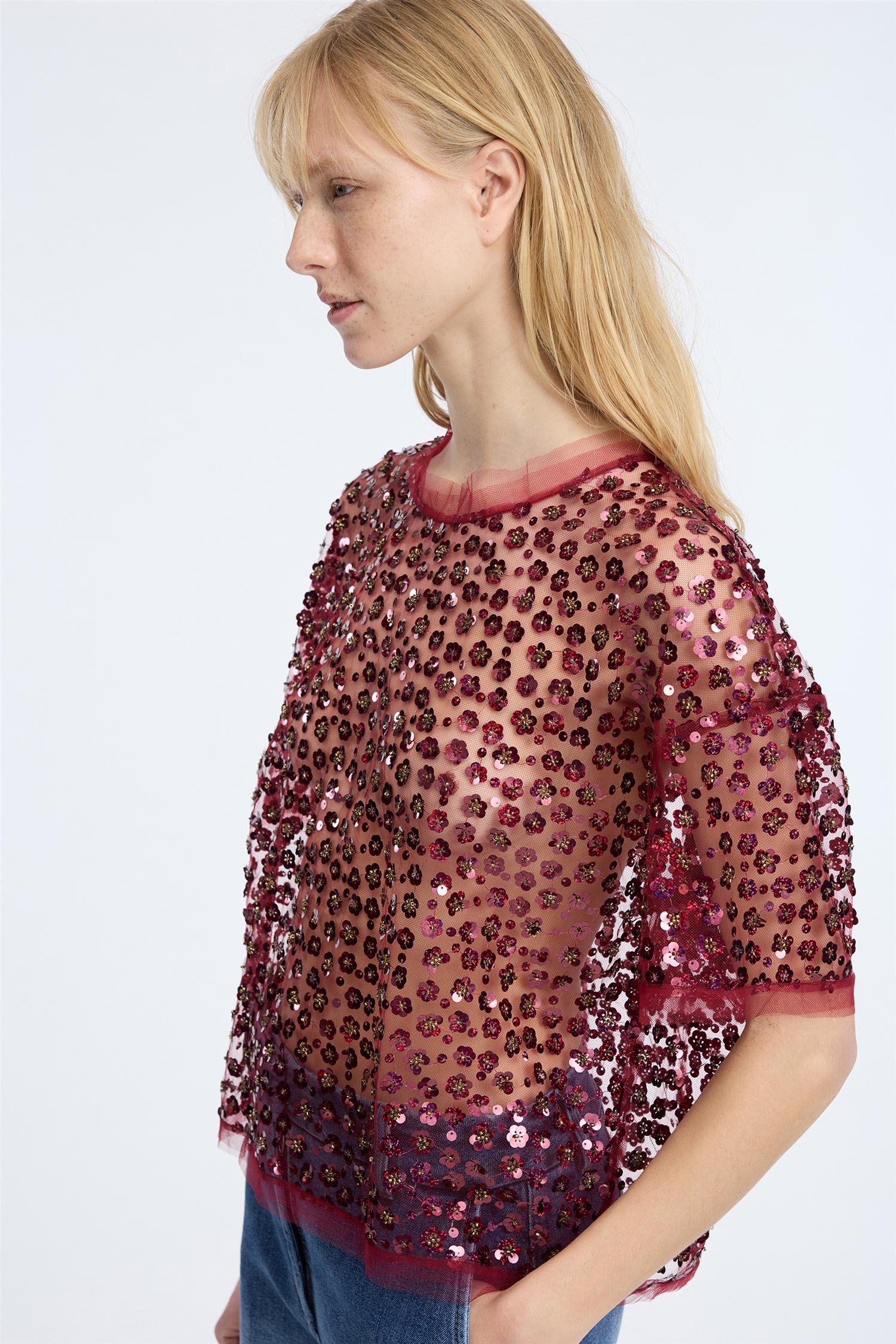 Caralee Top Bordeaux