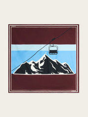 AfterSki Silk Scarf Burgundy