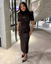Jacquard Midi Dress Molé