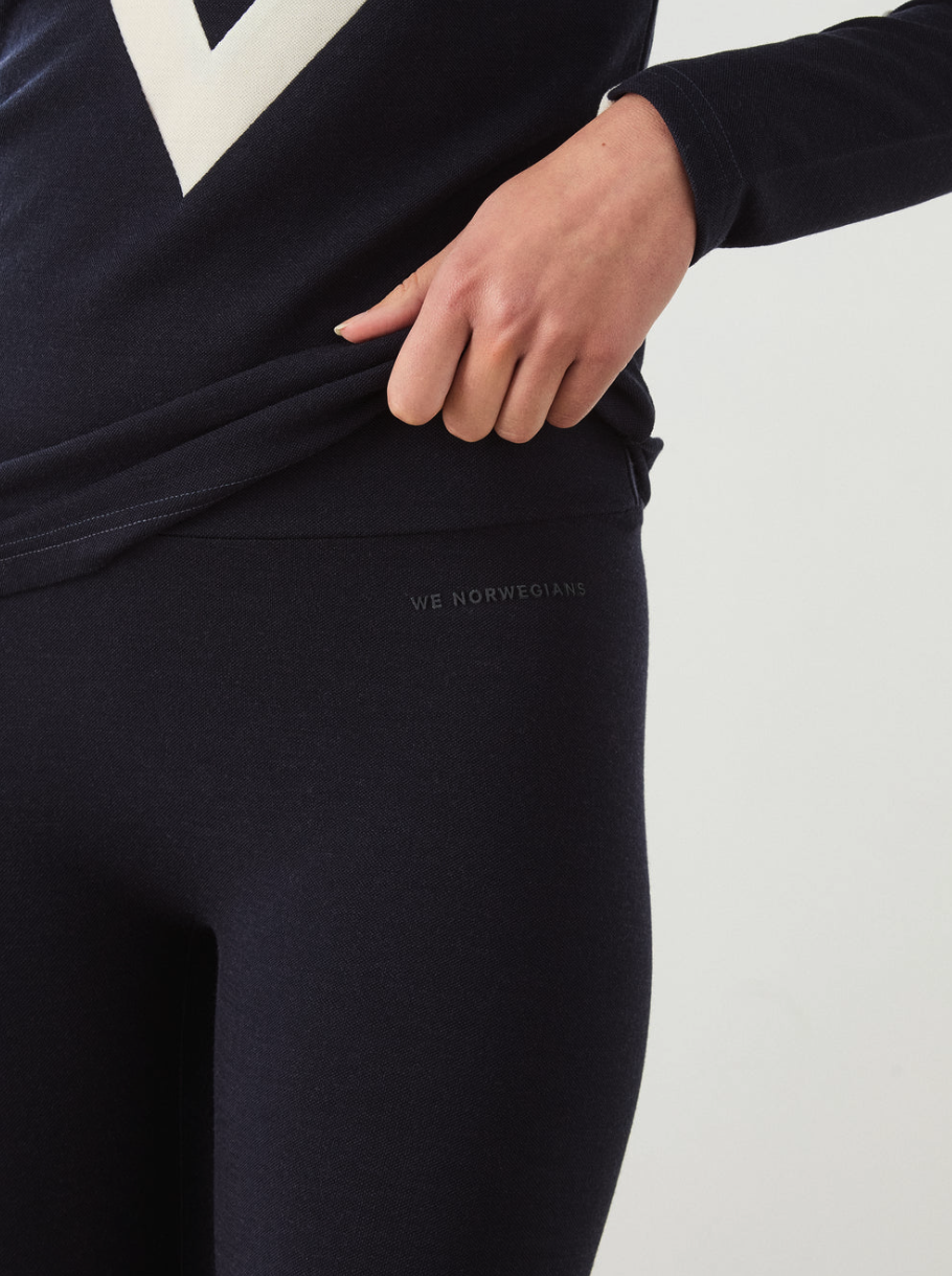 Voss Solid Leggings Navy Blue