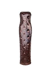 Sequin Tube Dress Chicory Coffee