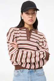 Slinky Knit Polo Shaved Chocolate