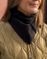 Mina Brushed Wool Scarf Black