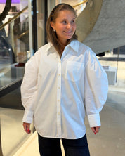 Compact Poplin Pleated Sleeve Shirt Bright White
