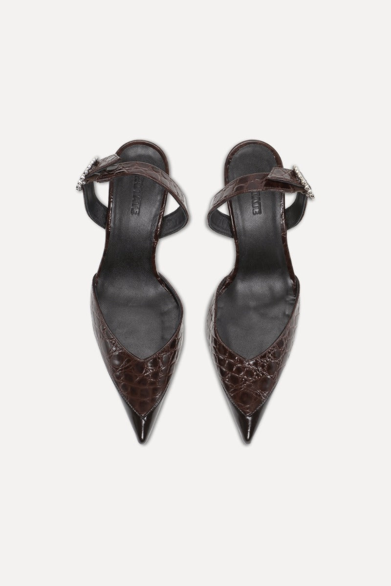 Leather Mule Slingback