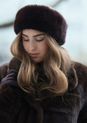 Faux Fur Head Band Cocoa