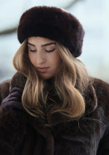 Faux Fur Head Band Cocoa