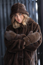 Luxe Fluffy Mittens Cocoa