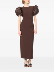 Draped Midi Puff Dress Molé