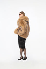 Faux Fur Jacket Nougat