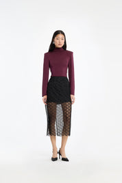 Long-sleeved Scarf Top