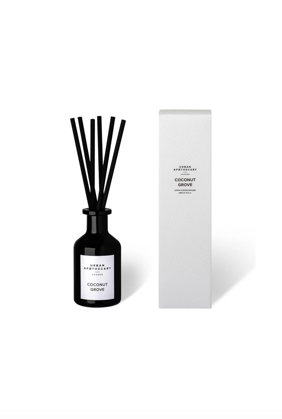Black Glass Diffuser 200ml - Coconut Grove