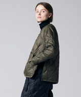 Military V Neck Down Jacket Khaki Olive