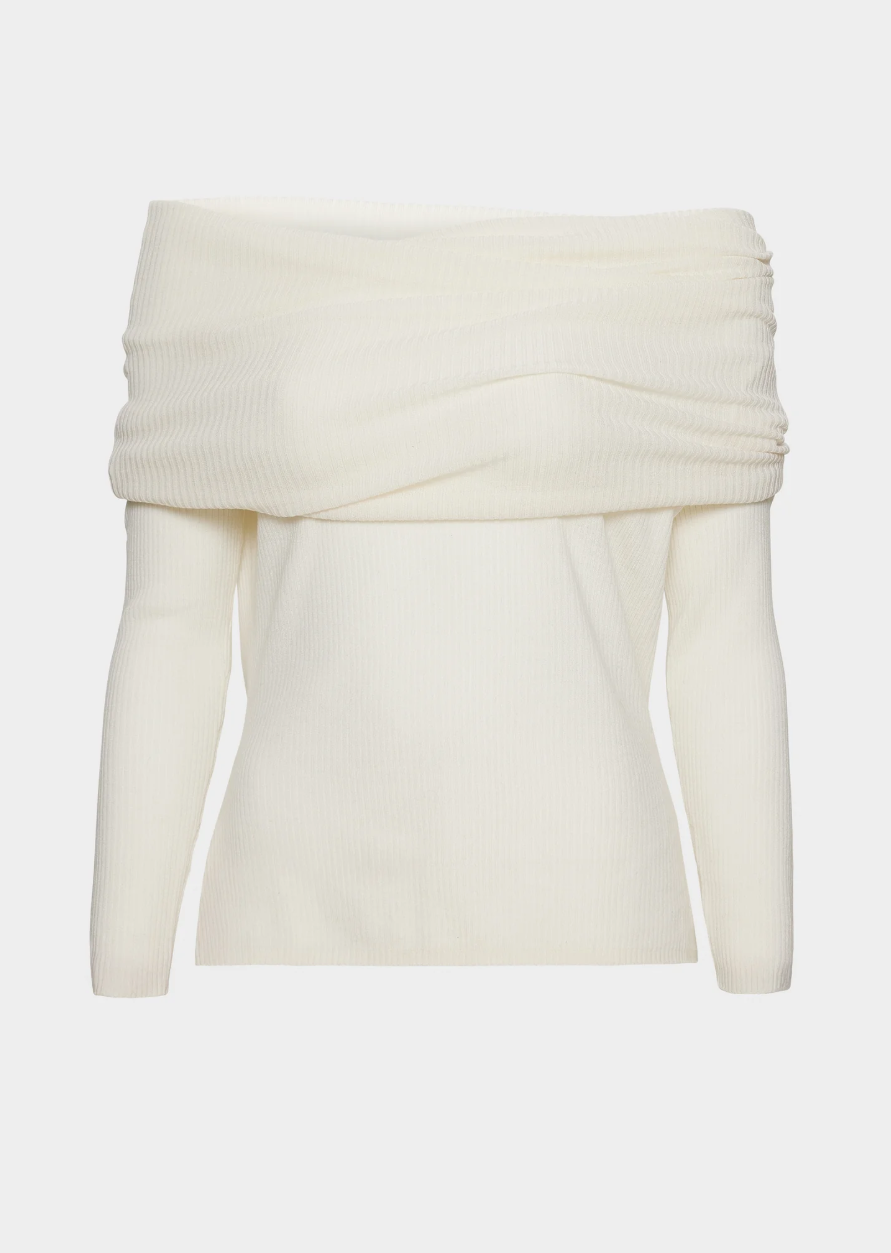 Delphine Merino Top White