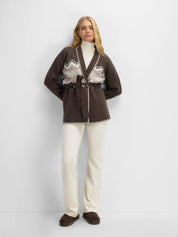 Rondslottet Cardigan Dark Brown