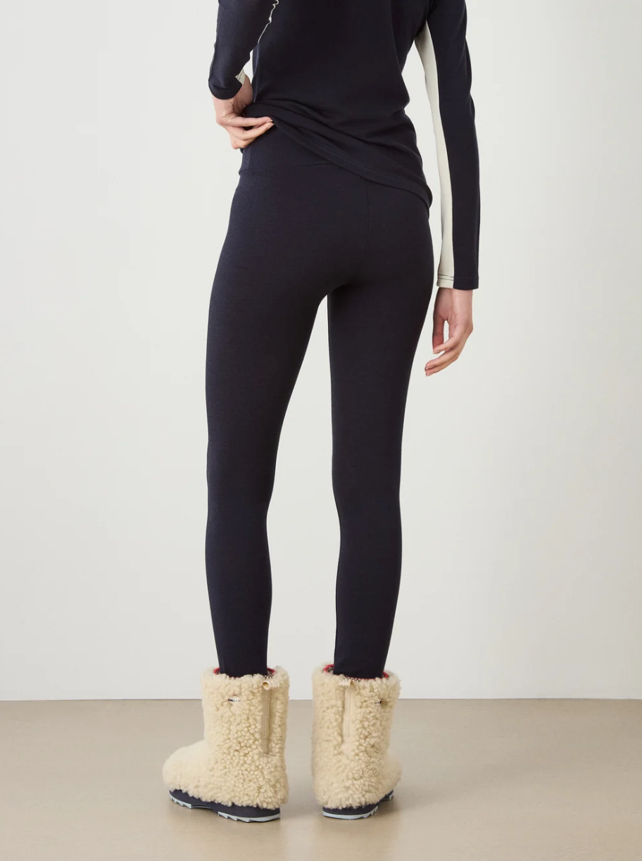 Voss Solid Leggings Navy Blue