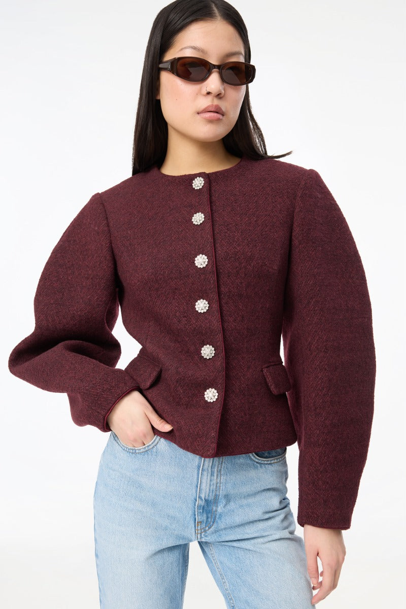 Cocoon Sleeved Jacket Zinfandel