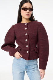 Cocoon Sleeved Jacket Zinfandel