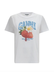 Basic Cotton Jersey Strawberry White