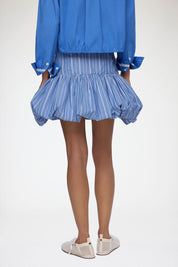 Stripe Cotton Mini Skirt
