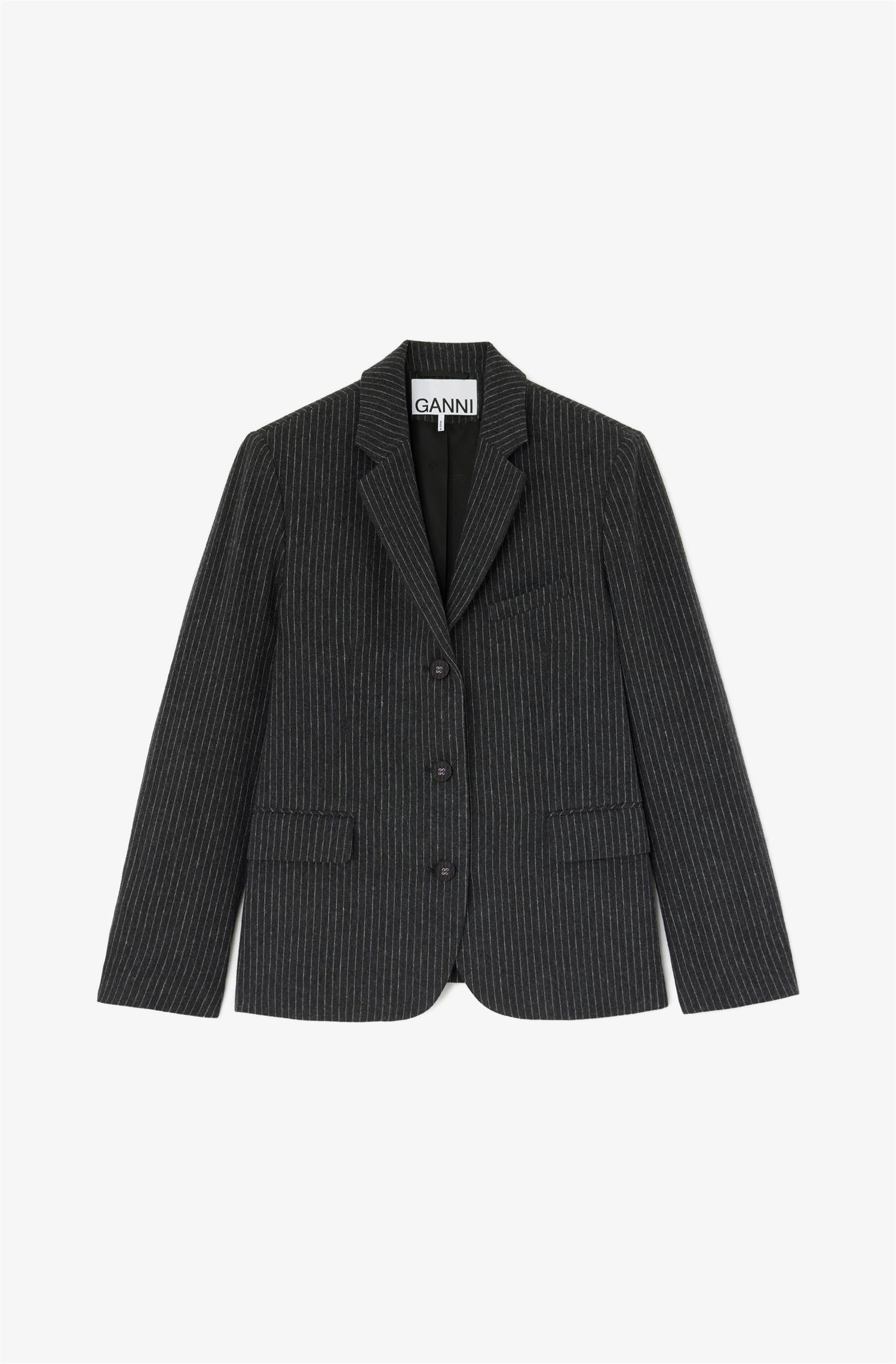 Pinstripe Flannel Blazer