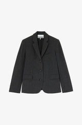 Pinstripe Flannel Blazer