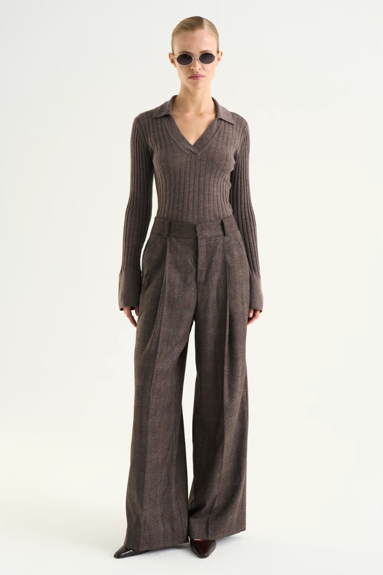 Veloria Knitted Top Dk Taupe