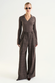 Veloria Knitted Top Dk Taupe
