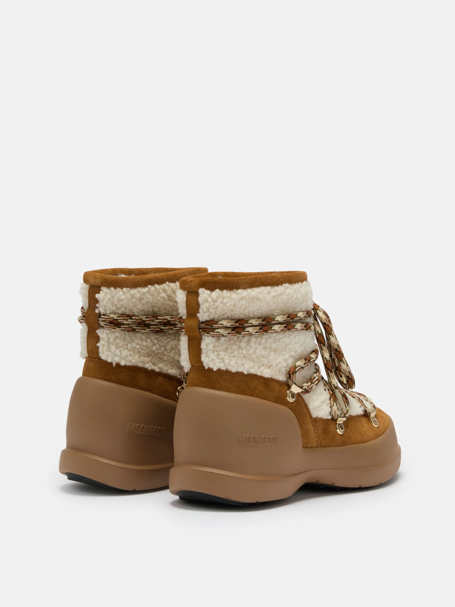 Mezzaluna Shearling Boots Whisky/Off White
