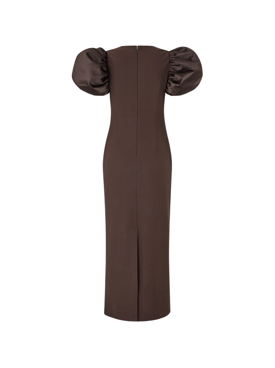 Draped Midi Puff Dress Molé