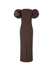 Draped Midi Puff Dress Molé